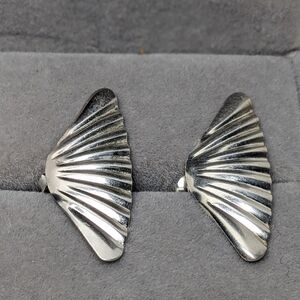 925 Sterling Silver Wings Earrings  Elegant Textured Design Gift Ready New